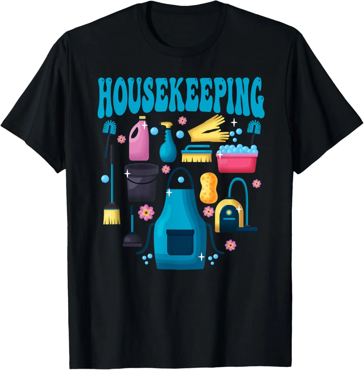 Retro Housekeeping Housekeeper Cleaner Cleaning T-Shirt