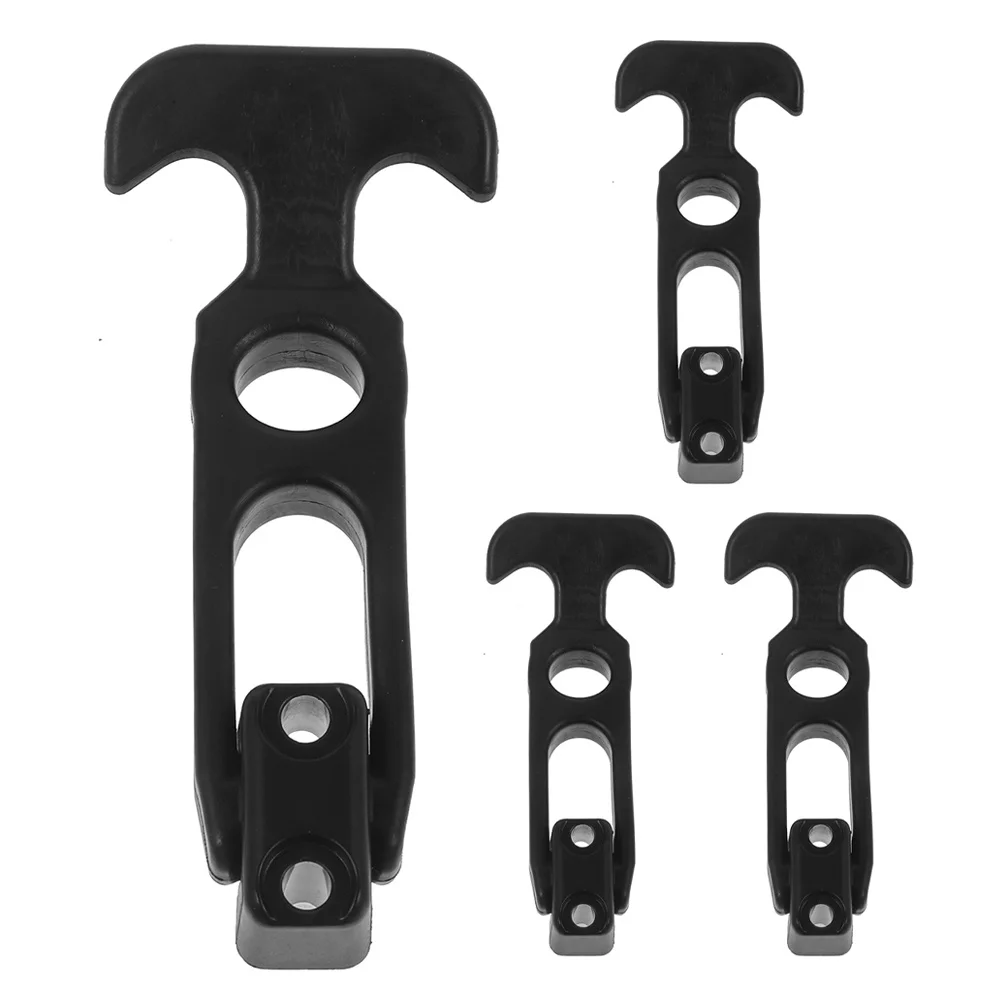 

4Pcs Flexible Rubber Hood Latches Heavy Duty T Handle Draw Latches Engine Hood Lock Replacement for Truck Toolbox Trailer Box