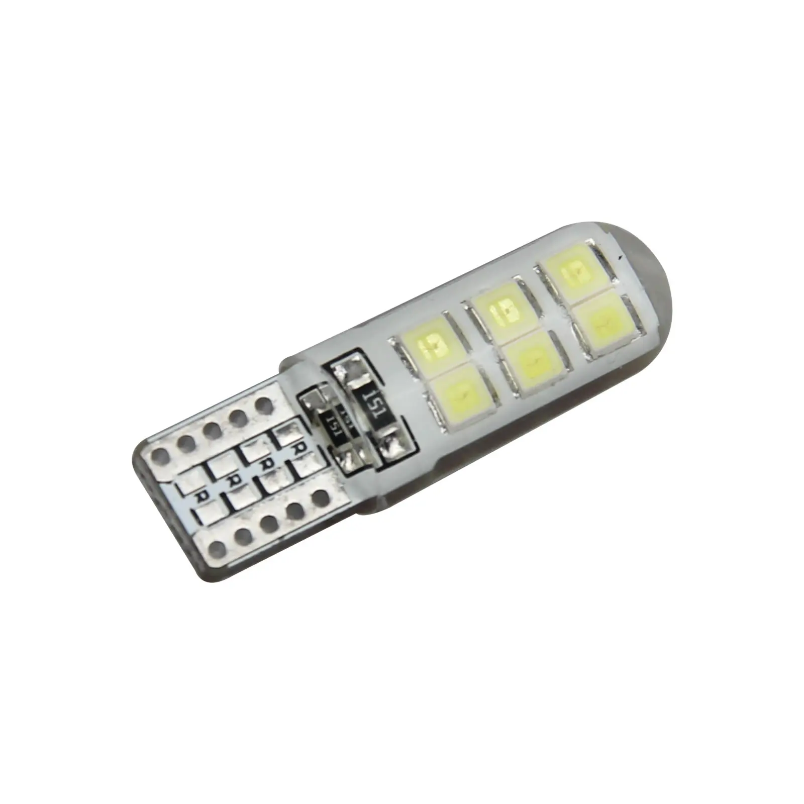 1x White RV T10 W5W Malibu Landscape Light Wedge Lamp Silicone 12 2835 SMD LED 147 152 158 12961 Z2746