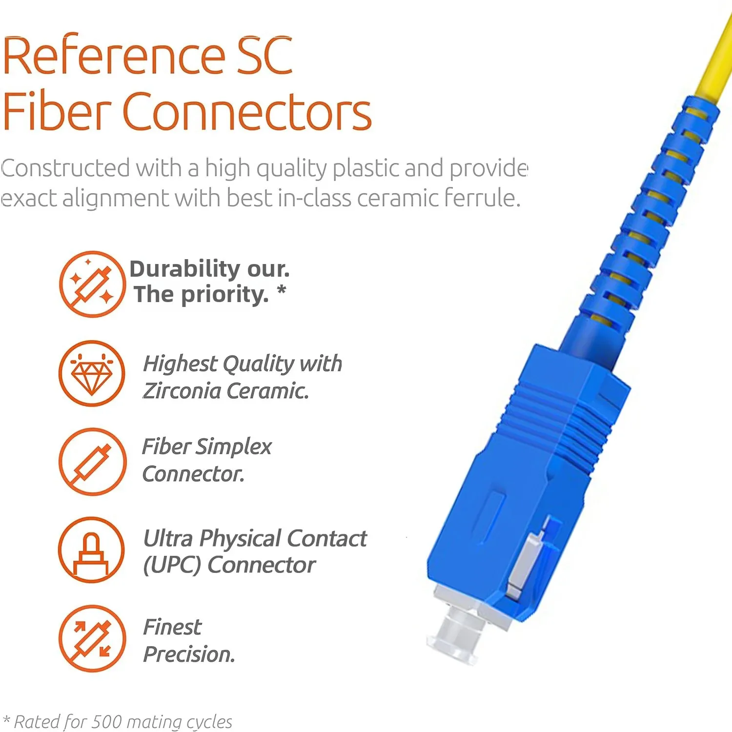 Natalink OS2 SC naar SC UPC glasvezel patchkabel 3,0 mm Singlemode Simplex SMF 9/125 μm LSZH optisch patchkabel