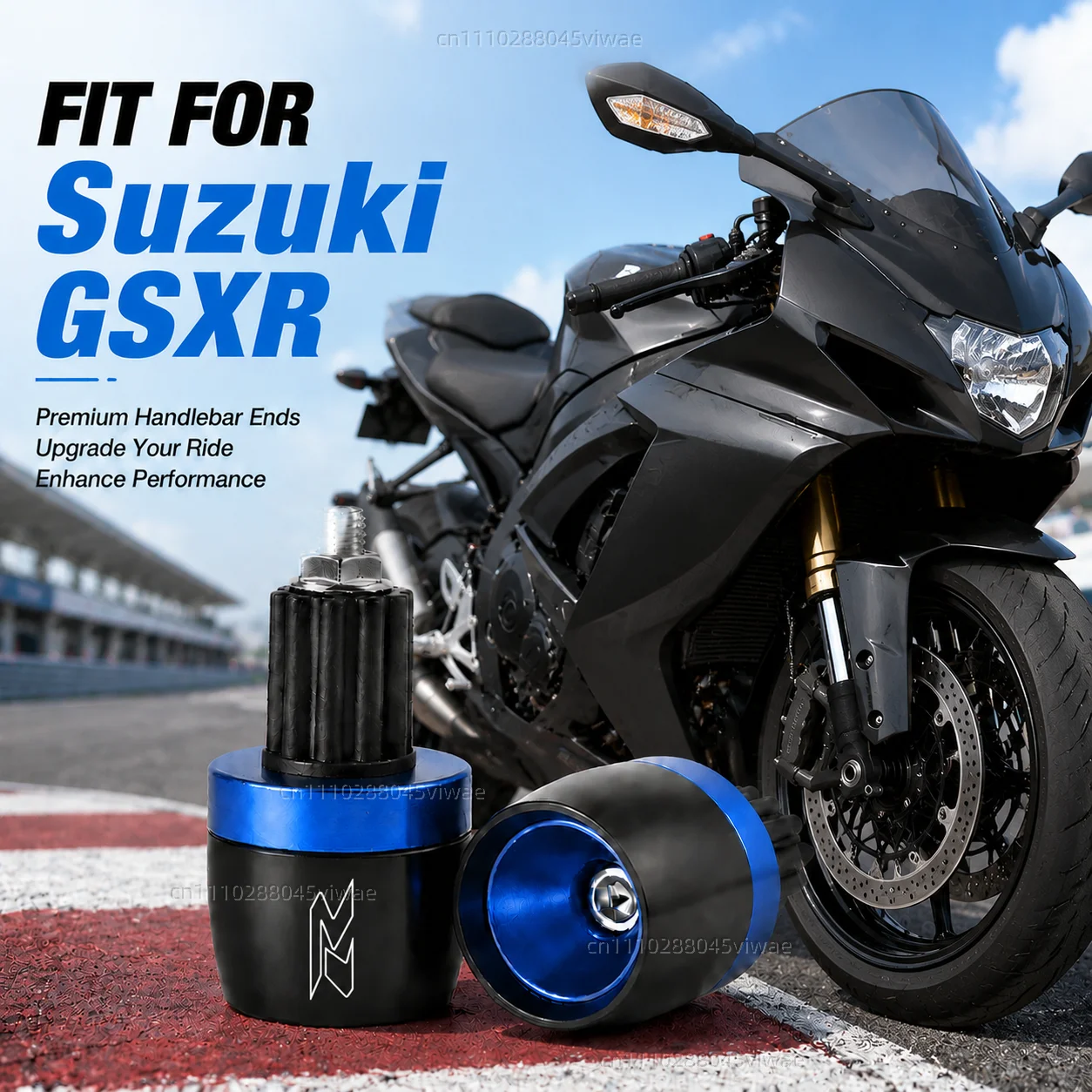 Para Suzuki GSXR 600 750 1000 GSX-R 600 750 1000 125 150 1998-2025 Puños de manillar de motocicleta y tapones de extremo de manillar