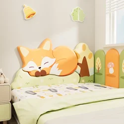 Almohadilla de respaldo de cabecera de Animal de dibujos animados para habitación de niños, Tatami, bolsa suave, cabecera de cama, circunferencia de pared anticolisión, lindo niño y niña