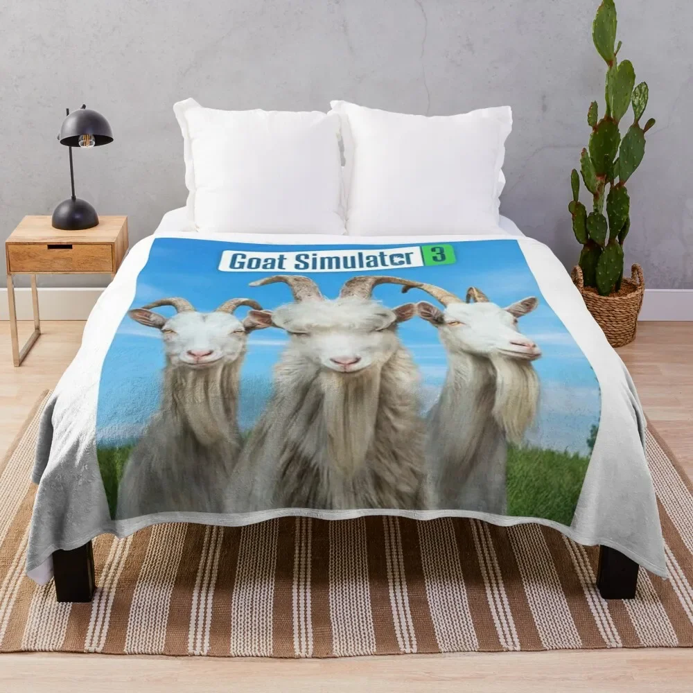 Goat Simulator Throw Blanket Spring Fall Cozy Throw Blanket for Couch