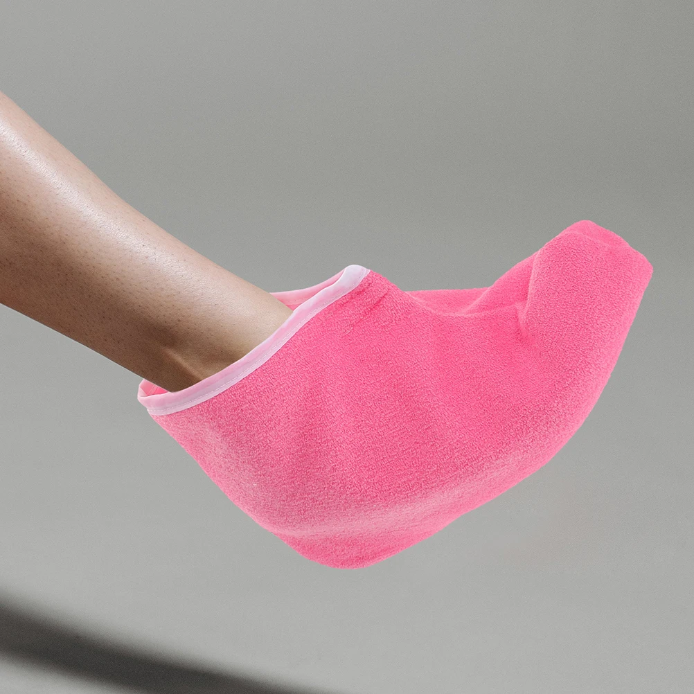 2 pares de cubiertas de para pies de parafina, calcetines hidratantes para Spa, bolsas de baño de cera, forros de terapia, calzado hidratante reutilizable para el cuidado de los pies y las manos