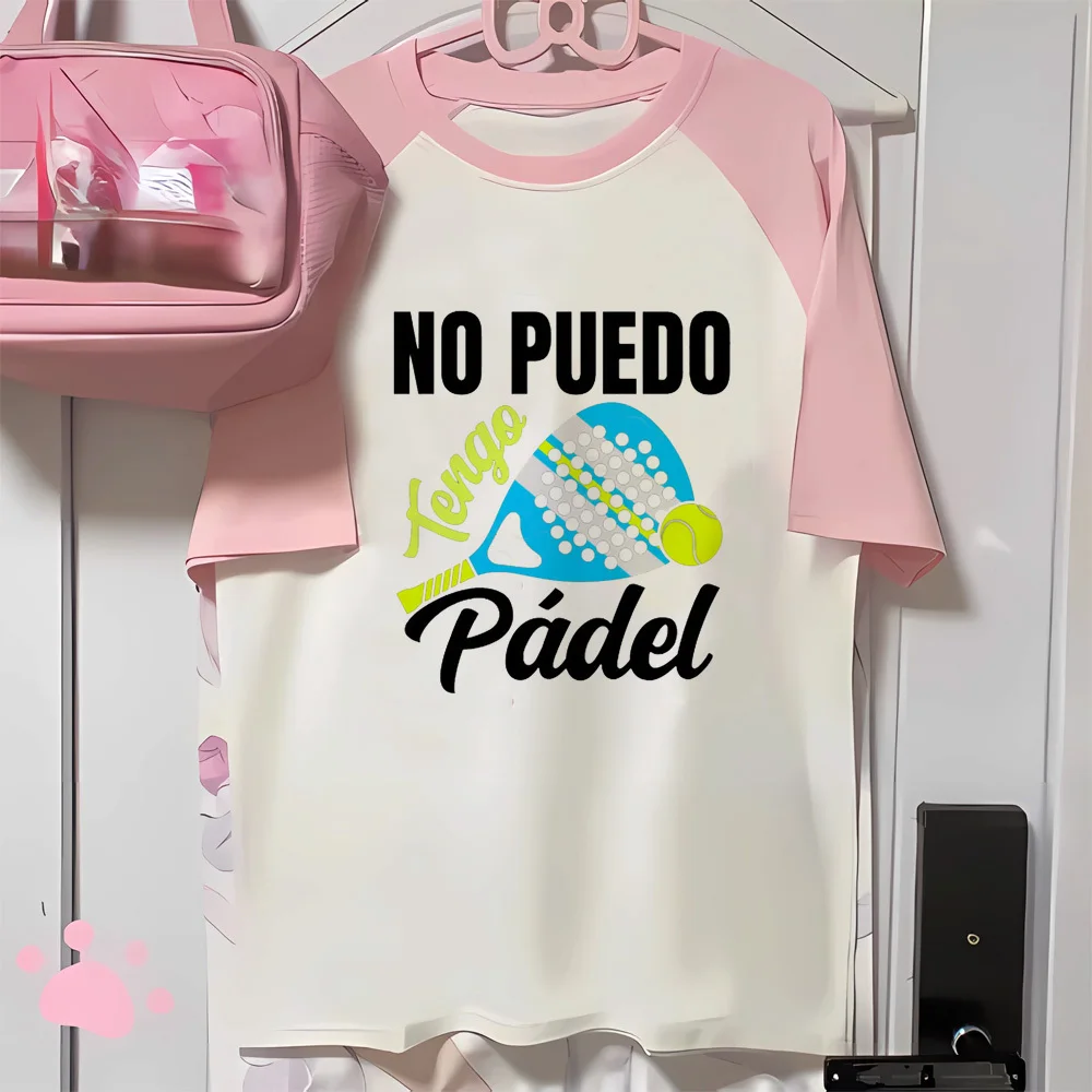 Padel Tee women pattern active wear crew neck t-shirts girl y2k clothing