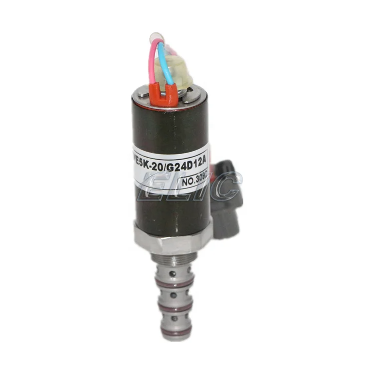 ELIC SK200-2 HD820 Excavator Spare Parts Safety Lock Solenoid Valve YN35V00005F1 KWE5K-20-G24D12A