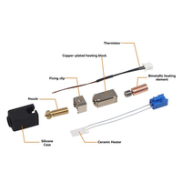 Hot Sale For Artillery Sidewinder X1/X2 Genius Hotend Kit 3D Printer Parts Thermistor Heat Tube Heat Block Throat Volcano Nozzle