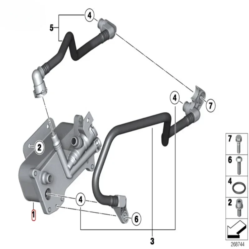 Hot SalesHigh Quality Auto Engine System Parts Transmission Oil Cooler For OE 1721 7553 389 17217553389