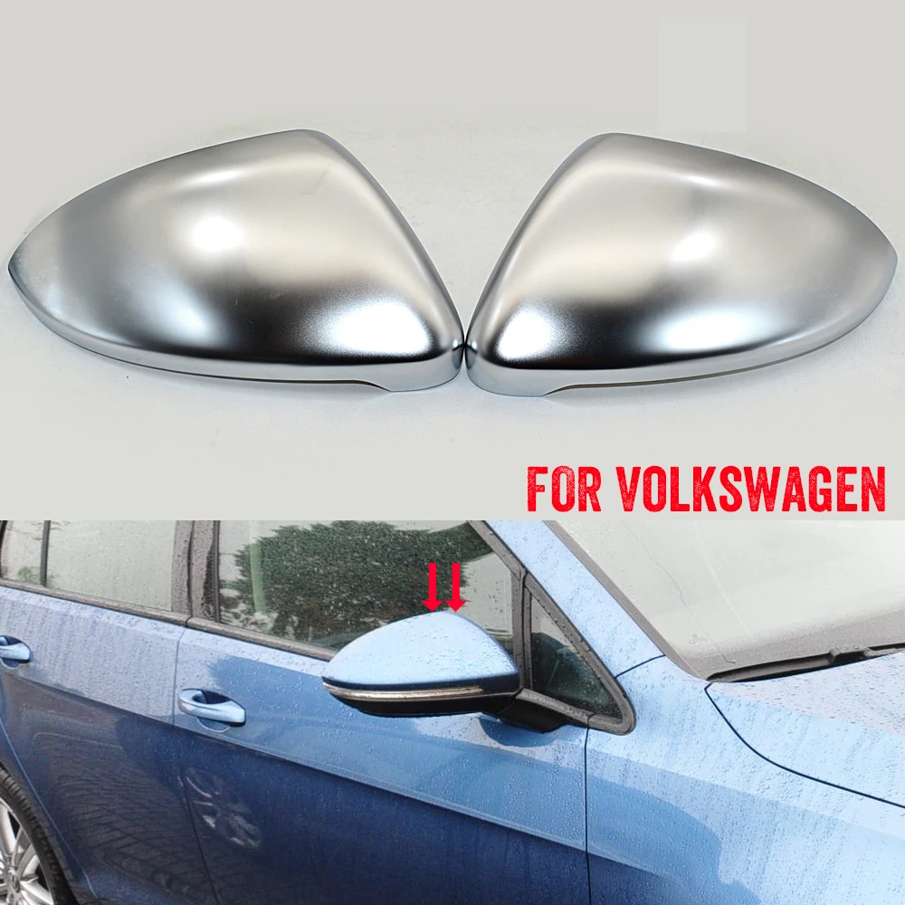 

2 шт. для VW Golf MK7 MK7.5 GTI 7 Golf 7 R Touran L Golf 7,5 матовые серебряные боковые крышки зеркал
