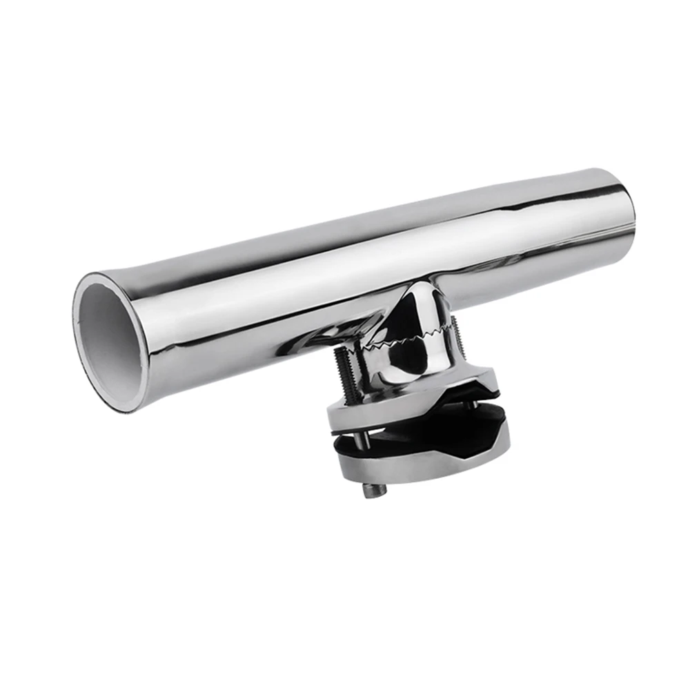 Marine Adjustable Fishing Rod Holder Stainless Steel 360 Degrees Rotation Clamp-on Rail 19-26mm/25-32mm/32-50mm Boat Accessories