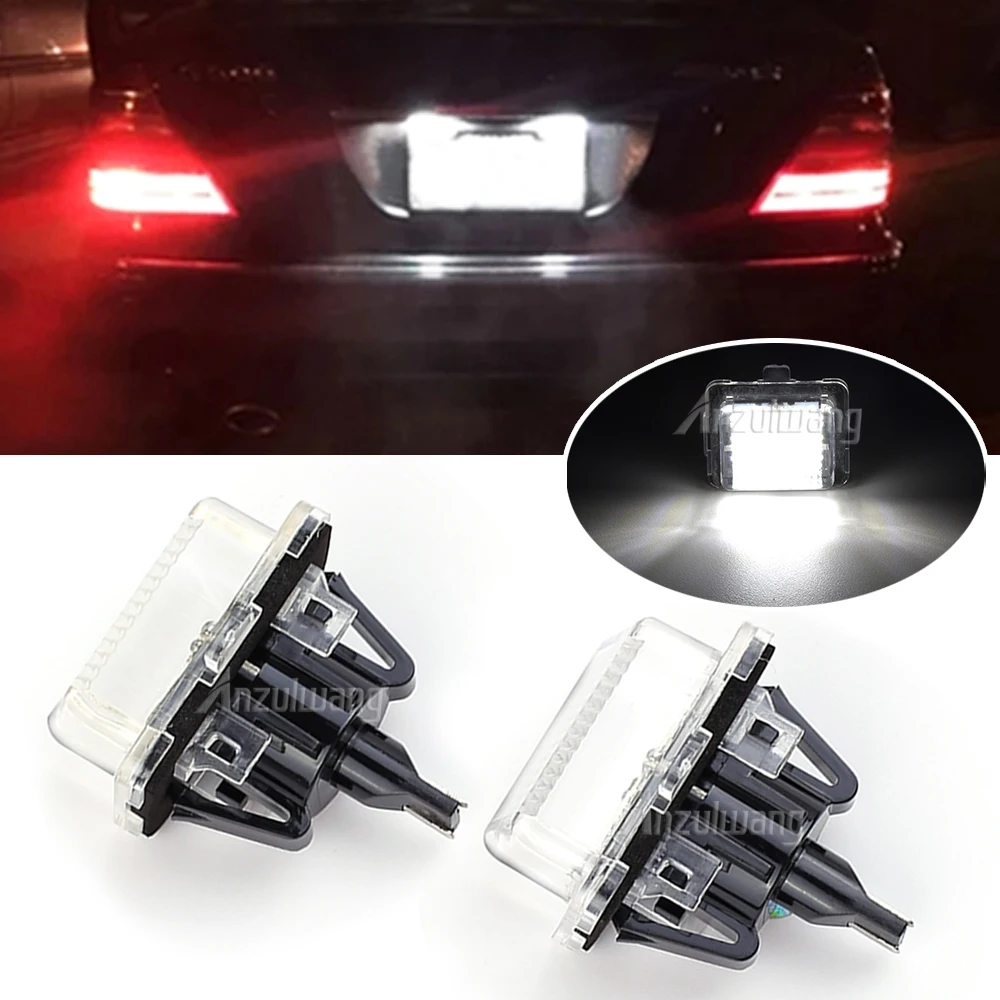 

For Mercedes-Benz W204 W204 5D W212 W216 W221 LED CanBus No Error Number License Plate lights bulb White No Hyper Flash @12V
