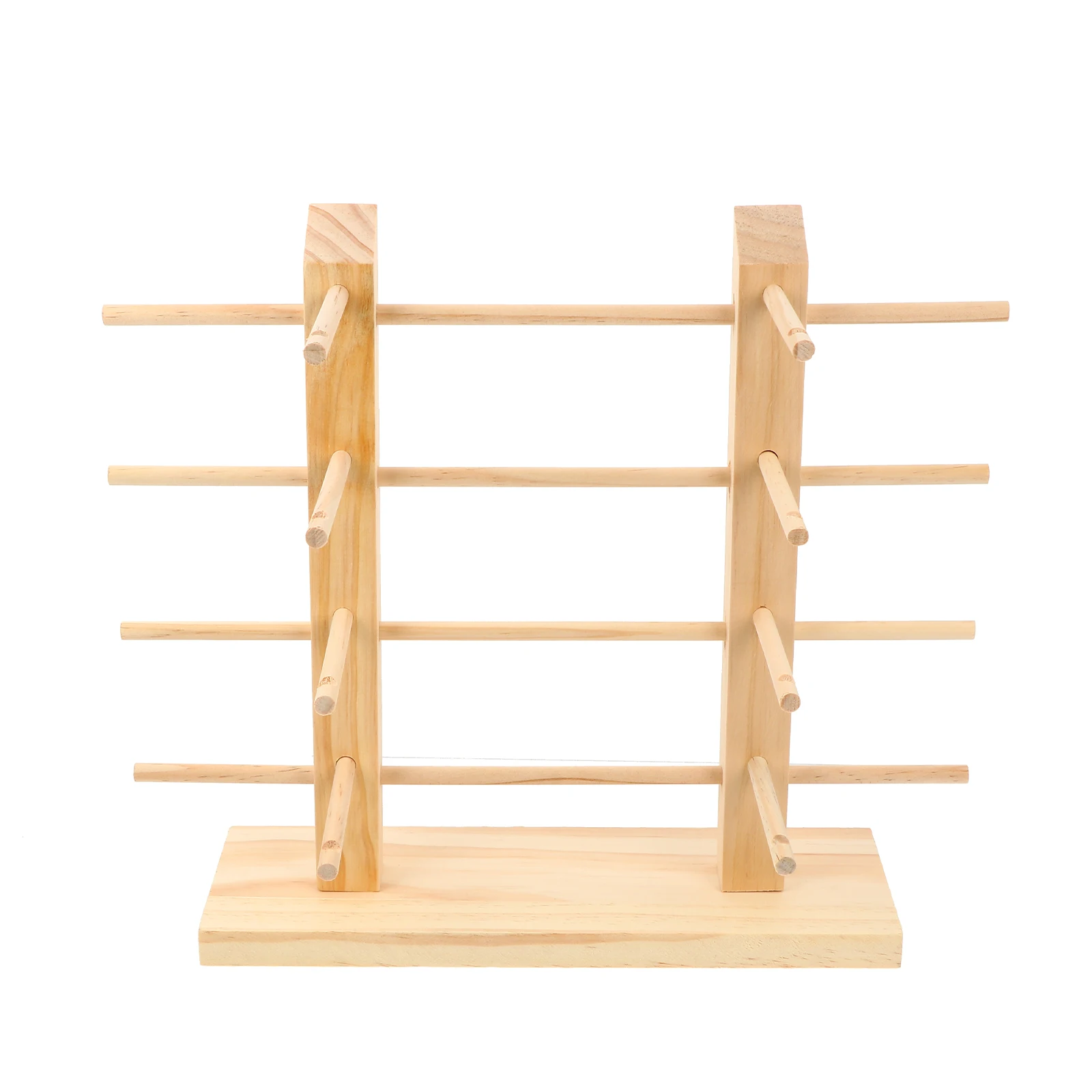 

Wooden Glasses Display St Rack for Eyewear Sunglasses Myopic Bedroom Living Room Study Office Rectangular Base Solid Lanyard