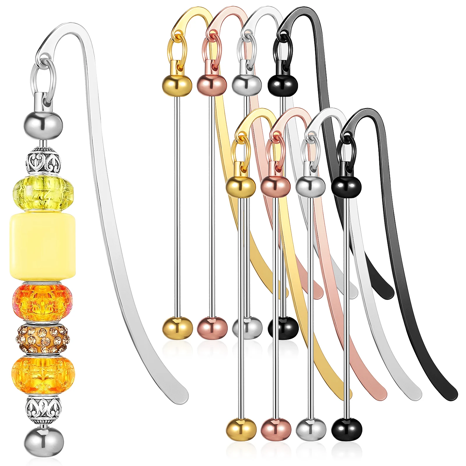 Diy Blank Metal Bookmarks For Beading Sturdy Multi-Functional Book Lover Accessories Diy Bookmark Kit For Students Teachers