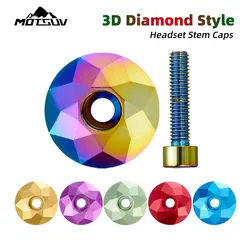 3D Headset Stem Caps Pack Light Aluminum Alloy with Screws for MTB Bike Road Mountain Bicycle Cycling Parts Accessories