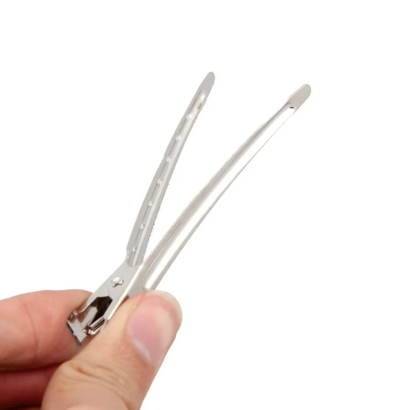 New 10Pcs Stainless Steel Duckbill Hair Clips Spring Hair Sectioning Clips Girls Hairdressing Styling Salon Hair Accessory Tool