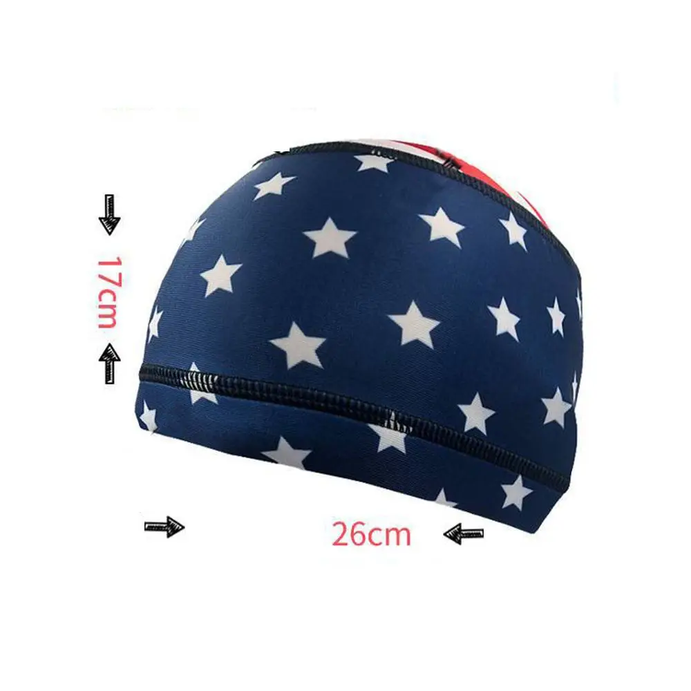 2024 Outdoor Sports Cycling Cap Pirate Hat Flag Print Dome Helmet Liner Hat Moisture Wicking Hat Fast-drying Beanie Running Cap