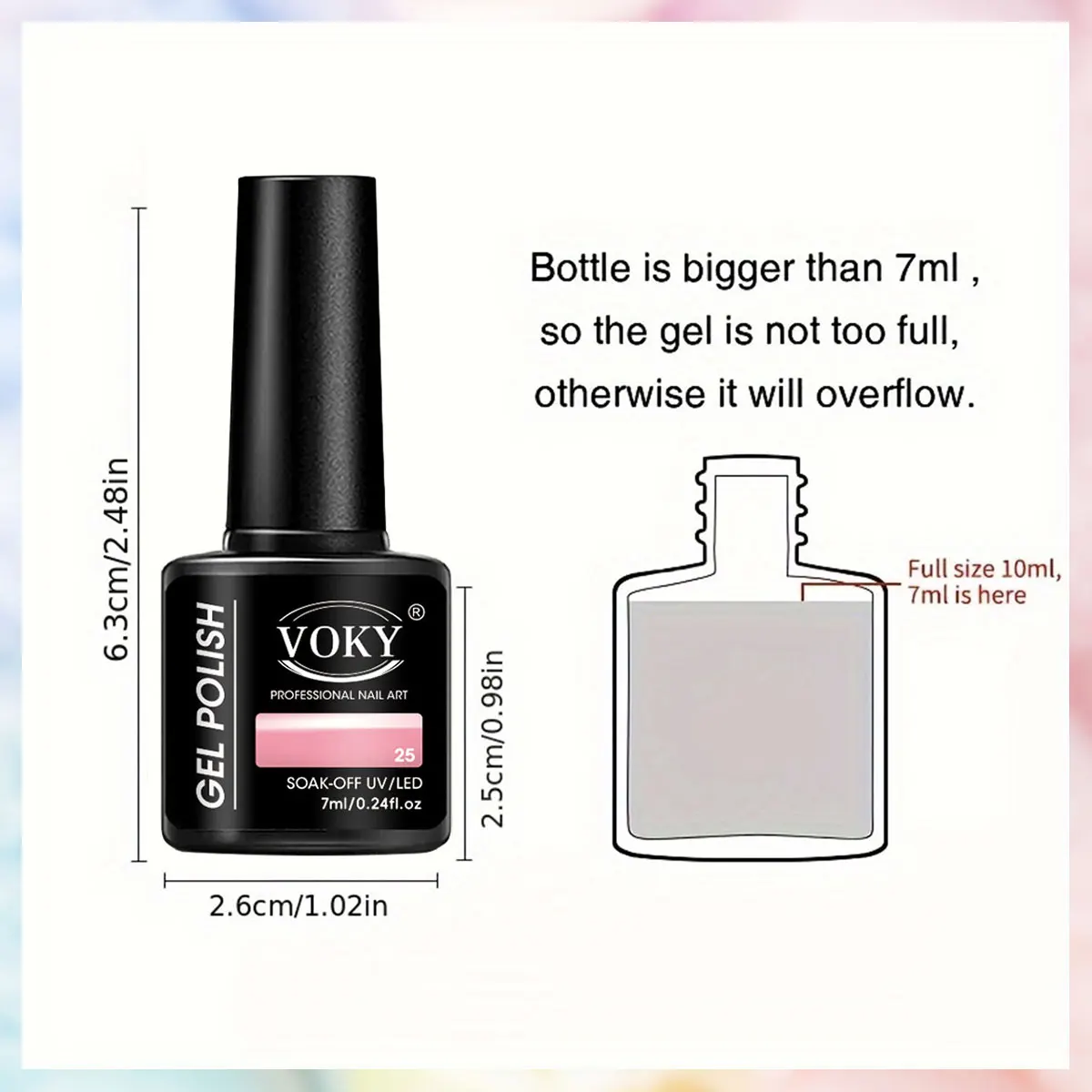 VOKY Ensemble de 6 vernis à ongles - Sans formaldéhyde, adapté à toutes les saisons, idéal pour les soins des ongles et des orteils au niveau salon