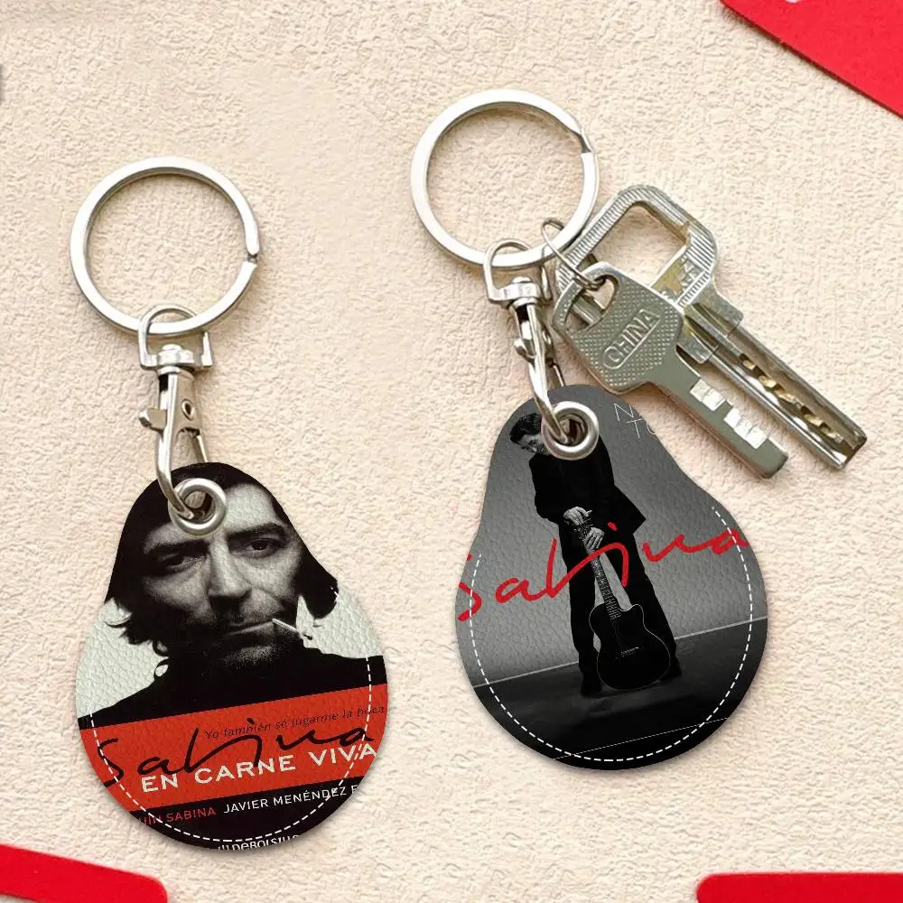 Joaquin Sabina Musician Water Drop Access Card Case Anti-lost Fingerprint-proof Card Holder Keychain Anti-fall Accessories