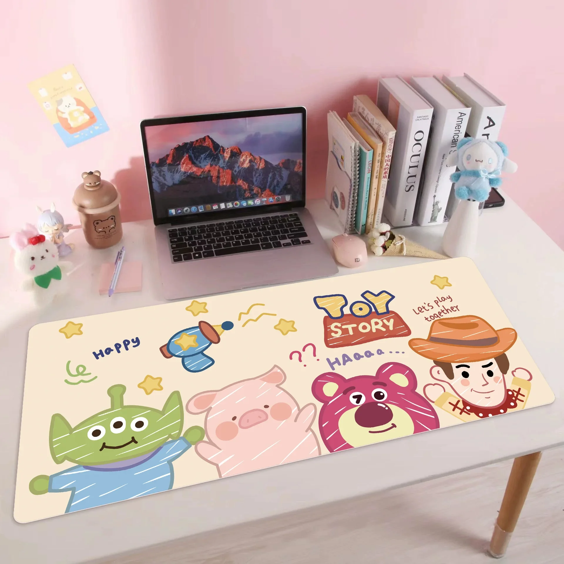 Sanrio Large Size Office Desk Mat Hello Kitty Melody Kuromi Cinnamoroll Non-slip Computer Mouse Pad Game Pads Pc Accessories