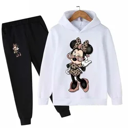 Children Baby Minnie Mouse Hoodies Boys Girls Clothing Sets Autumn Kids Long Sleeve Sweatshirt+Pants Casual Outfit