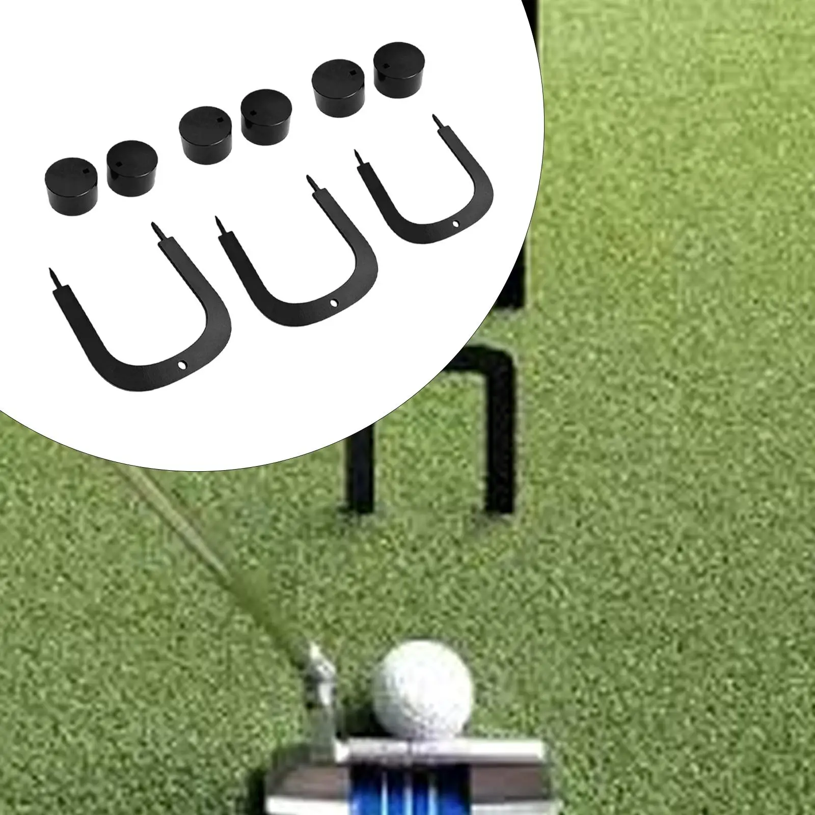 3 قطعة بوابات وضع الجولف لوازم الجولف الممارسة المعدنية لمكتب المنزل في الهواء الطلق 3 مجموعة قاعدة
