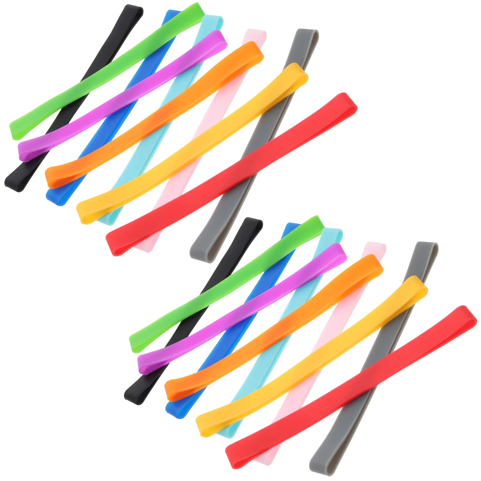 20Pcs Silicone Bands Colored Elastic Straps for Book Binding Bento Box Fixing Small Flexible Bands Book Binding Straps