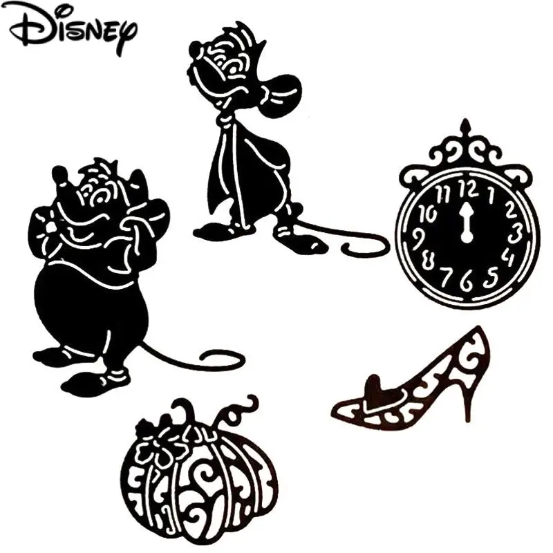 

Cinderella Mice Pumpkin Metal Cutting Dies Disney Movie Die Cuts For DIY Scrapbooking Embossed Paper Card Making Album Craft