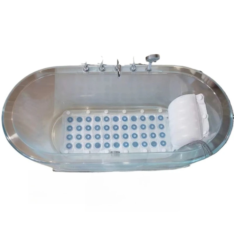 Home electric surfing bubble massage bath mat, silent spa machine with lighting