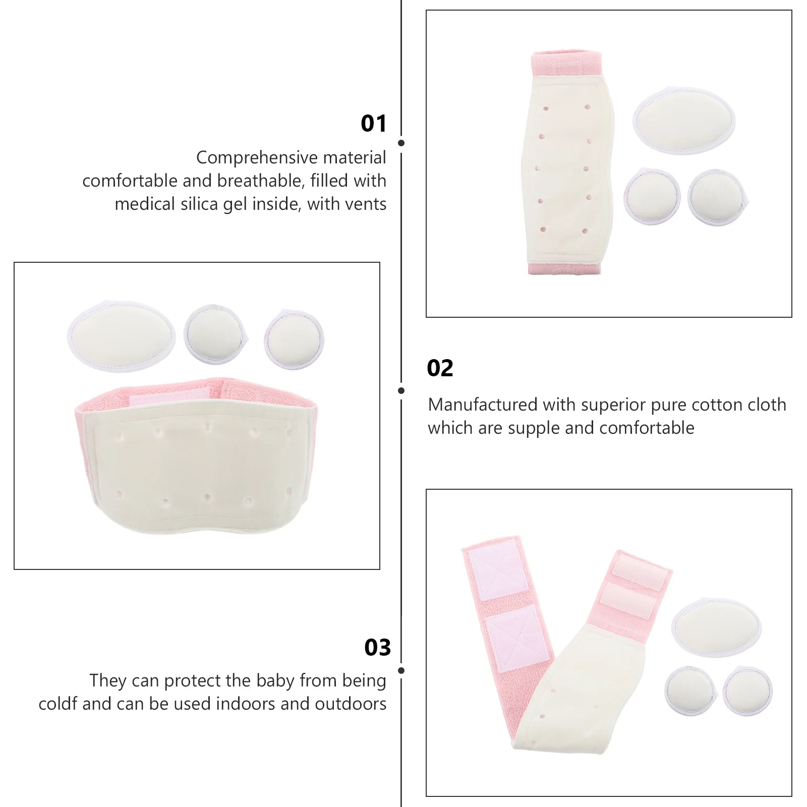 

1Set Infant Umbilical Hernia Belt Baby Belly Band Soft Cotton Breathable Navel Protector for Newborn Care Durable Baby Belts