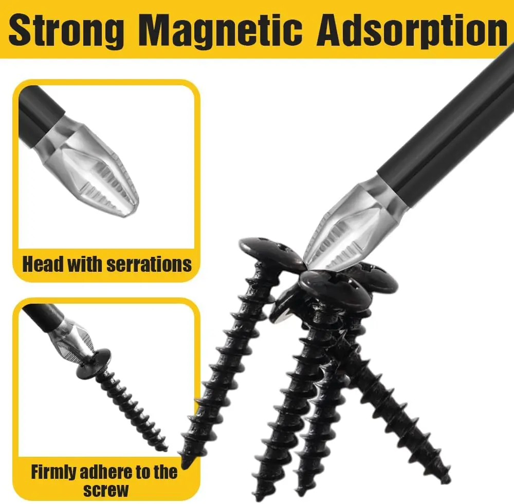 K5 تأثير مقاومة عدم الانزلاق بت سبائك الصلب قوي المغناطيسي عبر رئيس المفكات الكهربائية صلابة عالية لقمة ثقب مجموعة #2