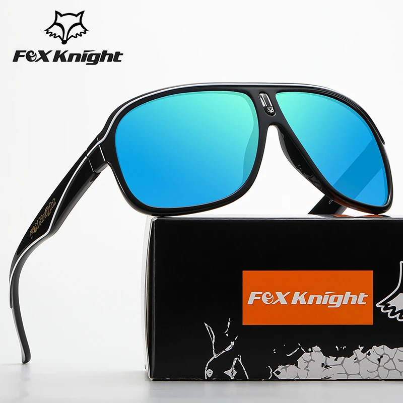 Fox Knight classic square retro Polarized Sunglasses men's and women's sports outdoor beach surfing sun visor UV400