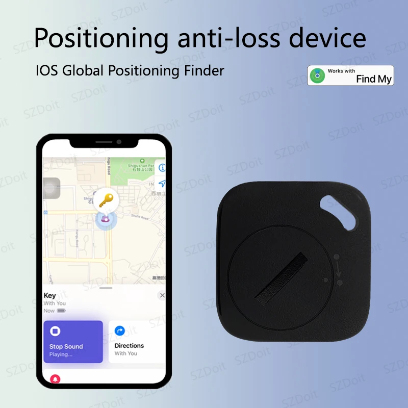 

Anti Lose Smart Bluetooth GPS Tracker Works with Find My APP Reminder Device for Iphone Replacement Locator MFI Rated