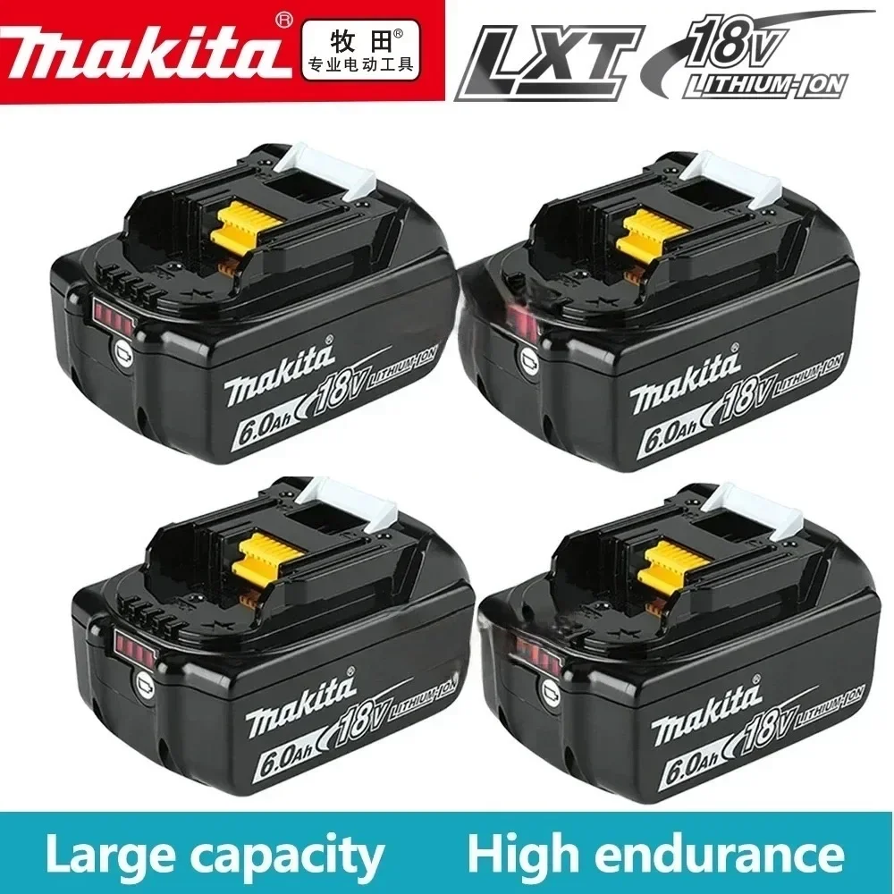 Makita-batería recargable Original de 18V, 6,0 Ah, DTW700, DDF487, BL1850B, BL1860B, herramienta de repuesto