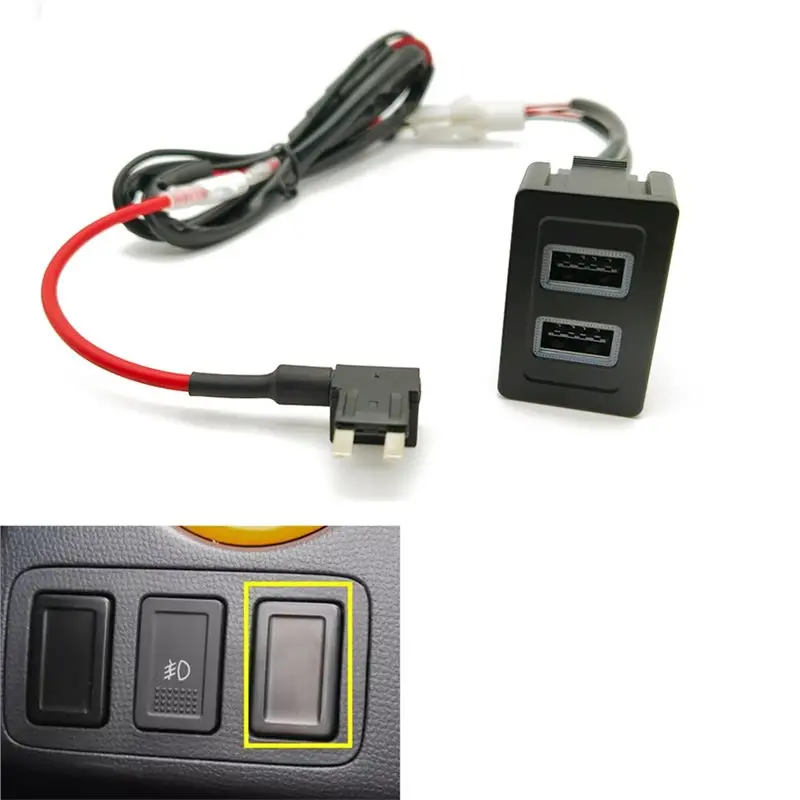 A82M-USB Fast Charging Car Adapter Socket 12V Dual Interface For SX4 Swift Vitara New Alto Accessories - view 4