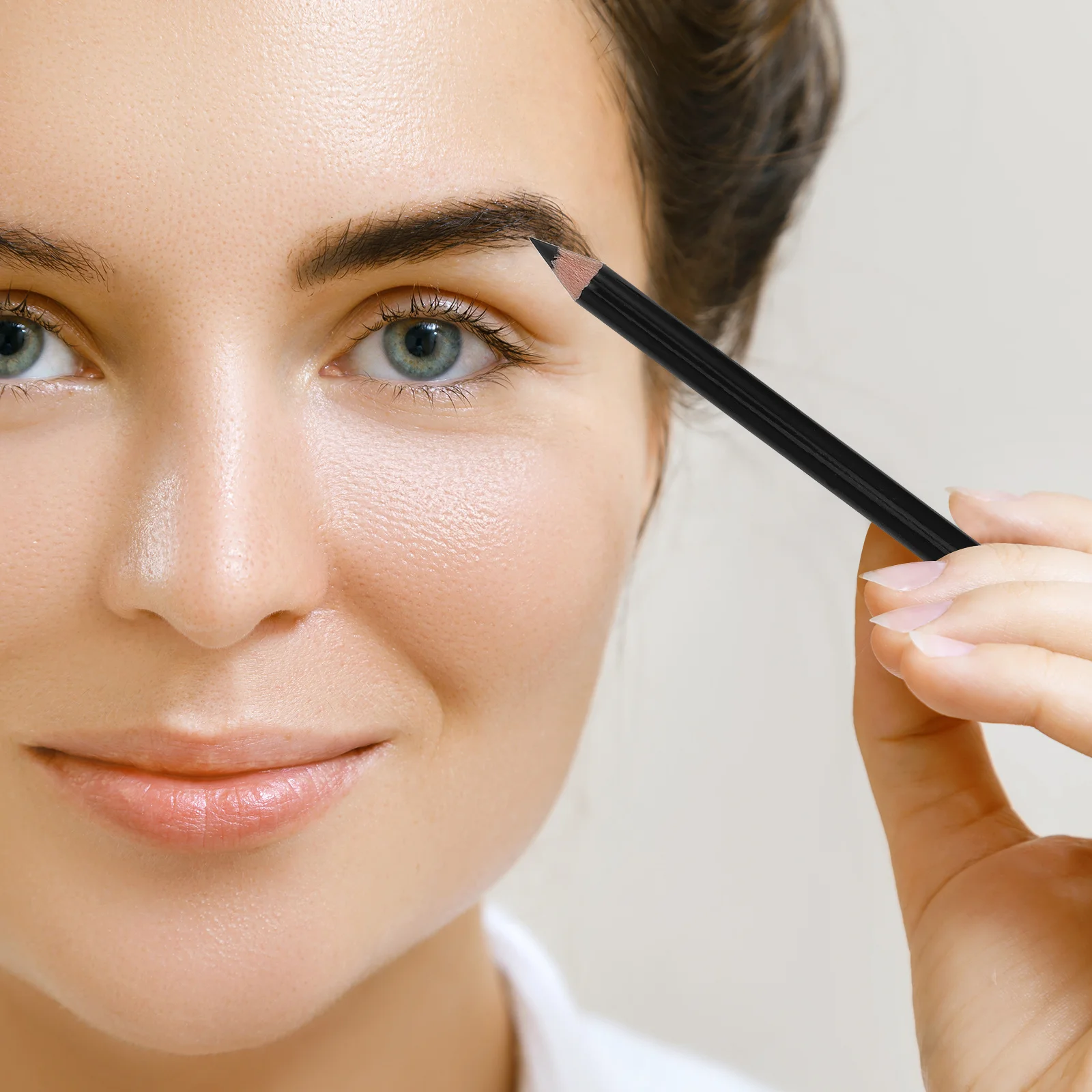 Crayon à sourcils marron doux, 4 pièces, imperméable, en bois, maquillage, façonnant les sourcils, ensemble de crayons, aspect naturel, résistant aux taches, remplissage des sourcils