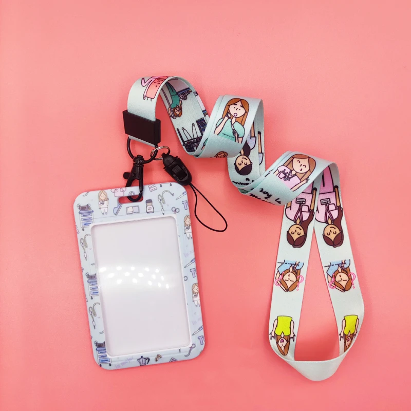 TENS TCAE Ausweishalter mit Umhängeband für Ärzte und Krankenschwestern, Kreditkartenetui, Halsband, Kartenhalter, Handyband, Ausweiszubehör, Geschenk – Detail 9