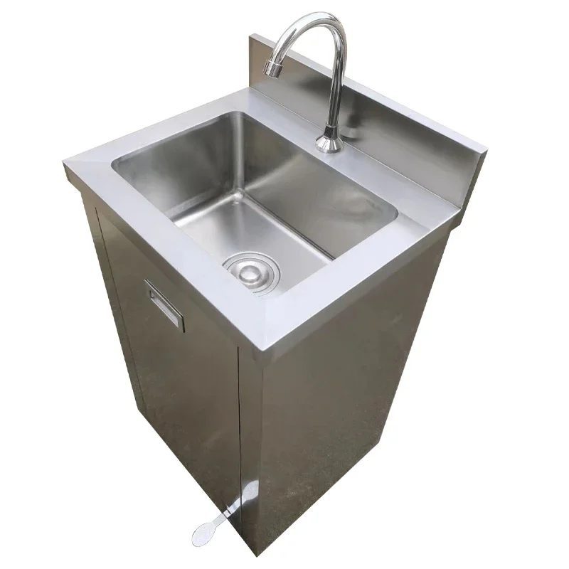 

304 stainless steel sink induction sink single double wash basin foot pedal washbasin