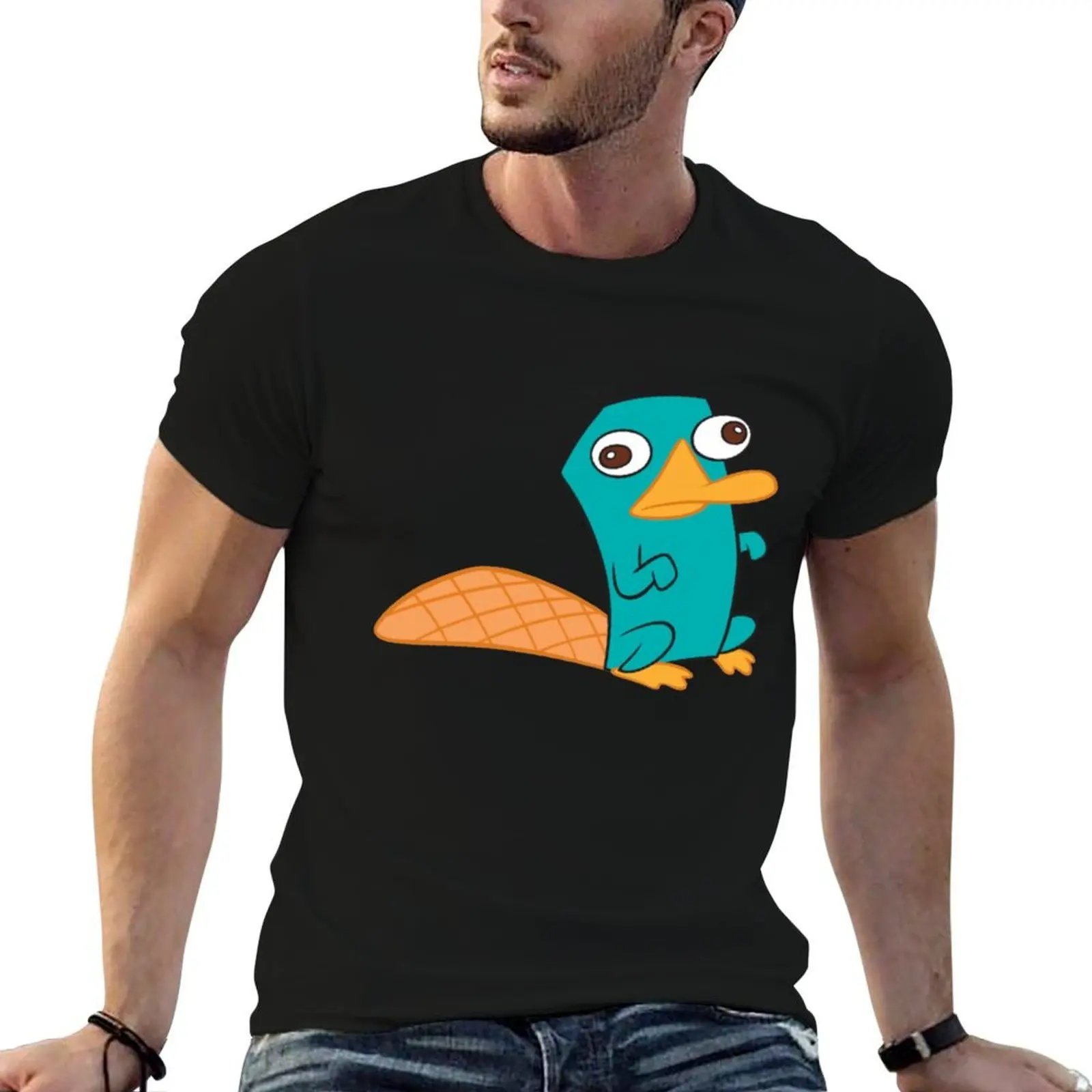 Perry the Platypus (2) T-Shirt plain clothes vintage t shirt men