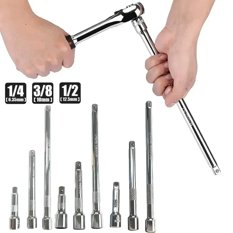3pcs Socket Extension Bar Set 1/4" 3/8" 1/2" Drive Long Extension Rod for Ratchet Wrench Automotive Repair Tool Accessories - Image 6