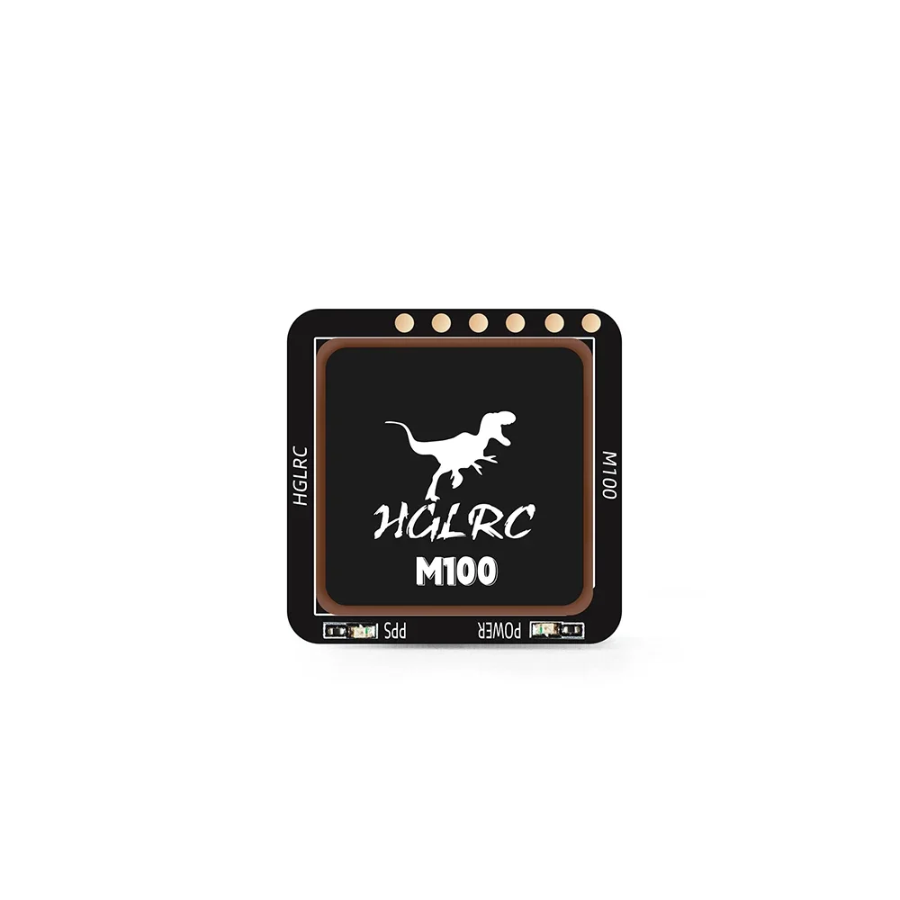 لوحدة GPS HGLRC M100-5883 M10 مع بوصلة هوائي سيراميك على متن مؤشرات LED 21x21 مللي متر لطائرة RC FPV طويلة المدى