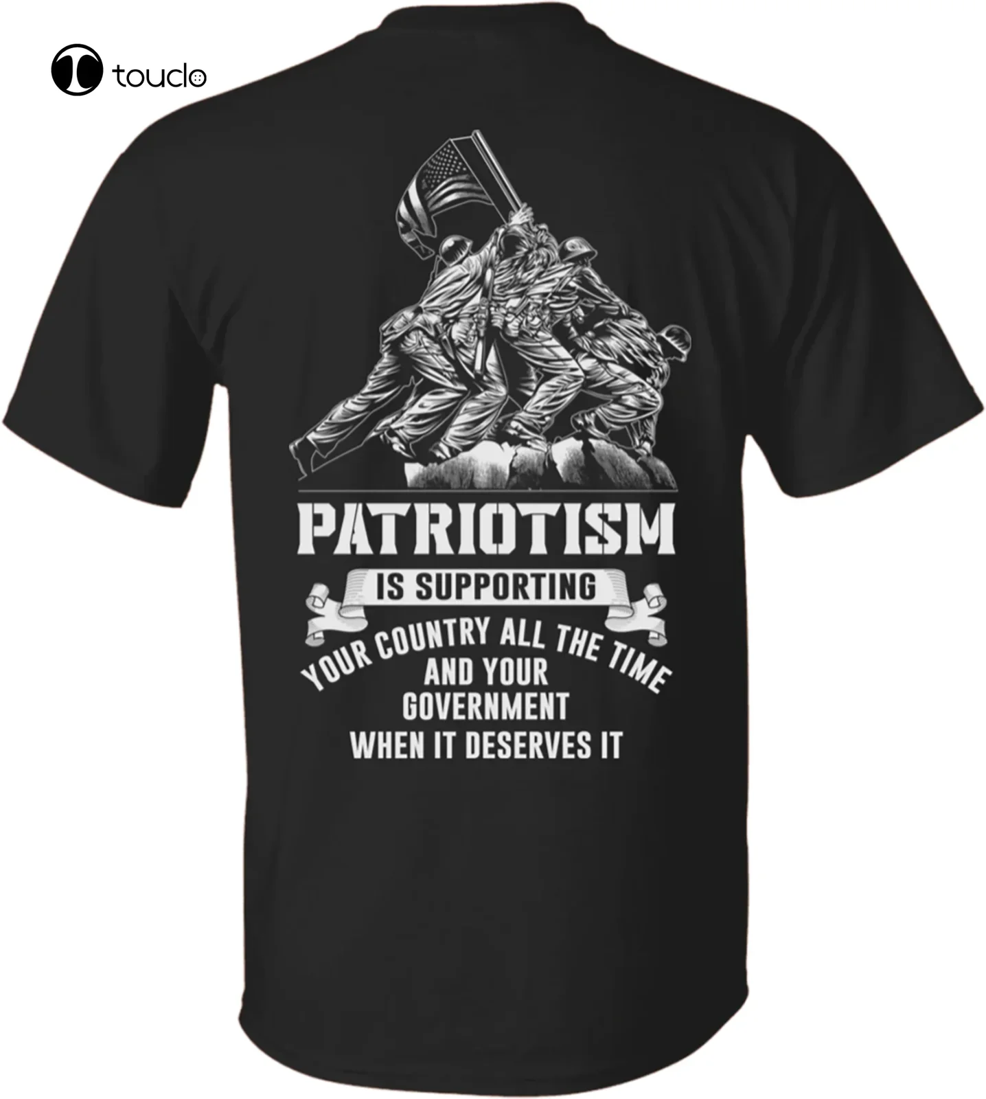 Patriot T-Shirt Short Sleeve Tee Backside Veteran Unisex Gift Cluguqip Custom Aldult Teen Unisex Digital Printing Xs-5Xl