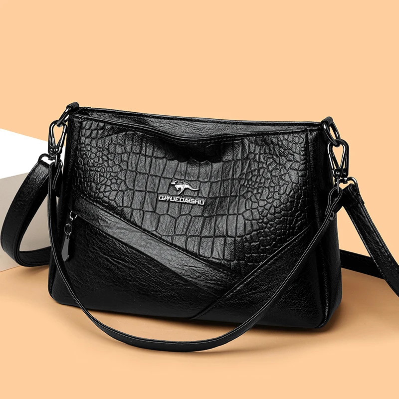 

Designer Luxury Handbags 2025 New Vintage Soft Leather Tote Bags For Women Multi-pocket Shoulder Messenger Bags High quality Sac