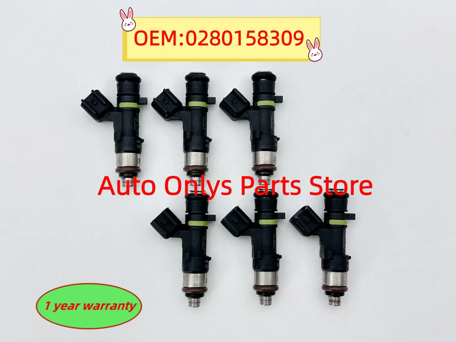 

6pcs/Lot High Quality 0280158309 Fuel Injector Nozzle For Volvo S80 V70 S60 XC60 V40 T5 31355452