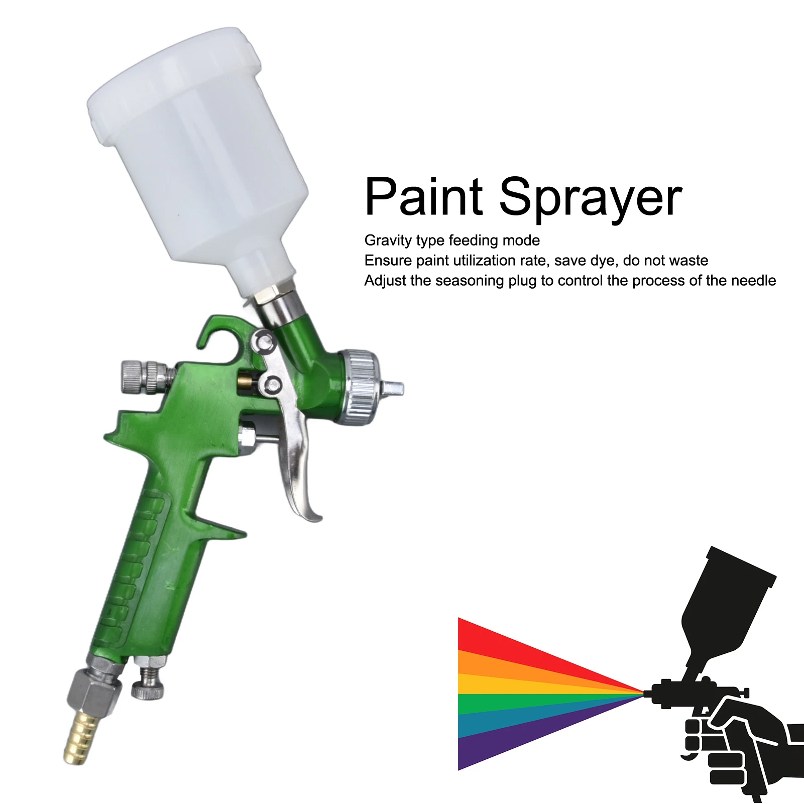 

H2000 Professional 1.0mm Nozzle 100ml Mini Pneumatic Spray Gun For Car Painting Repair Pneumatic Spray Gun Mini Spray Gun