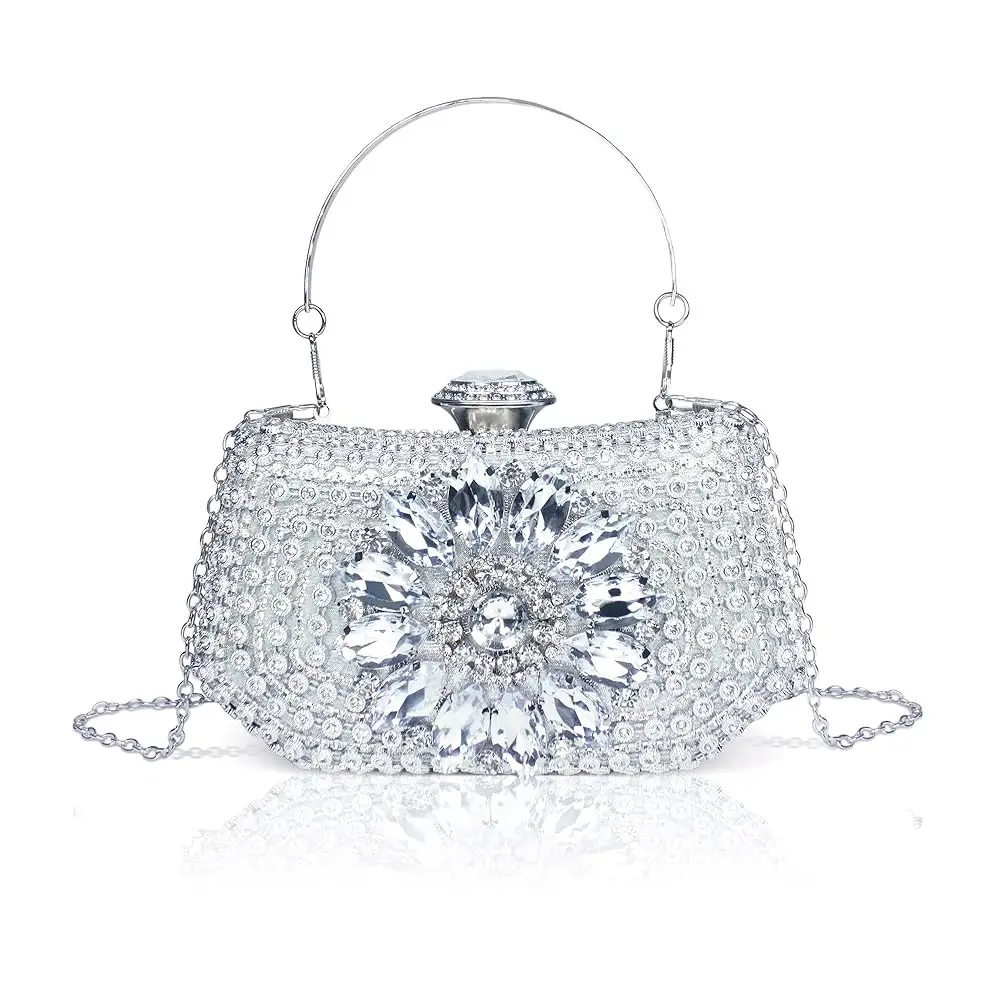 

Rhinestone Clutch Purses for Women Evening Wedding,Party, Formal Handbag Crystal Diamond Bag
