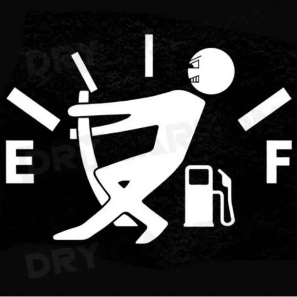 Funny Car Stickers High Gas Consumption Decal Fuel Gage Empty Stickers Waterproof Auto Tank Stickers For Car