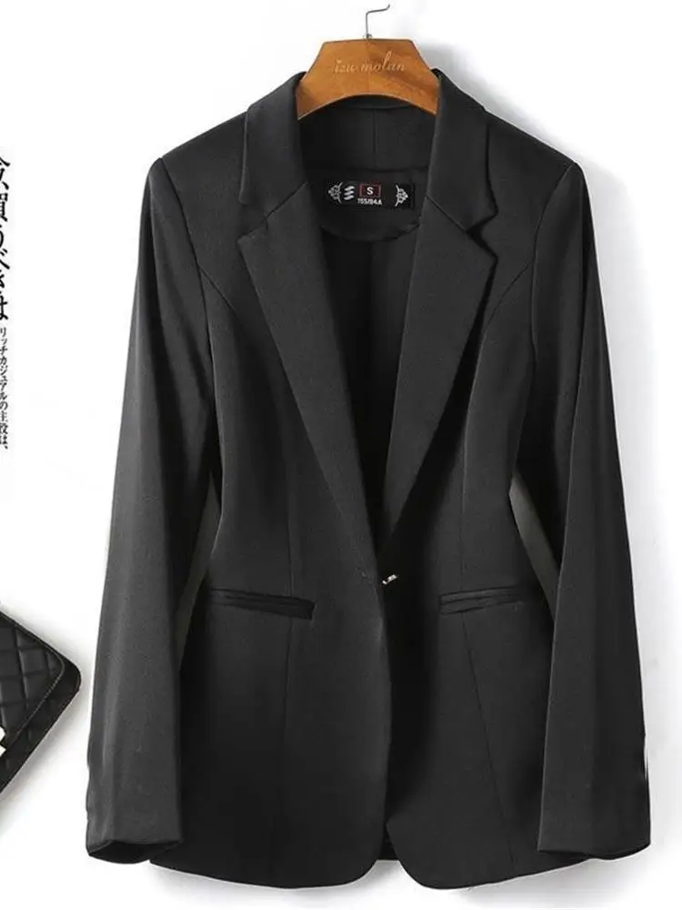 

Ele Bla Women's Suit Jaet 2024 Spring Autumn New Korean Sle Slim Fit High Quali Faionable Slimming Advanced Fee...