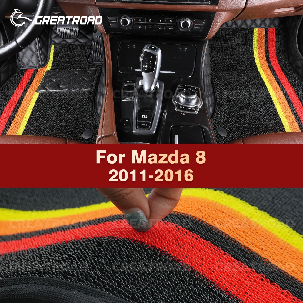 

GREATROAD для Mazda 8 2011-2016, двухслойные автомобильные коврики, аксессуары для интерьера, автомобильный ковер на заказ