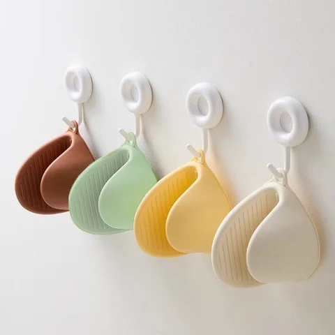 2 pièces mitaines de four en Silicone résistantes à la chaleur, maniques en Silicone pour la cuisine, Mini gants de four en caoutchouc mitaines de cuisine, cuisine mignonne M