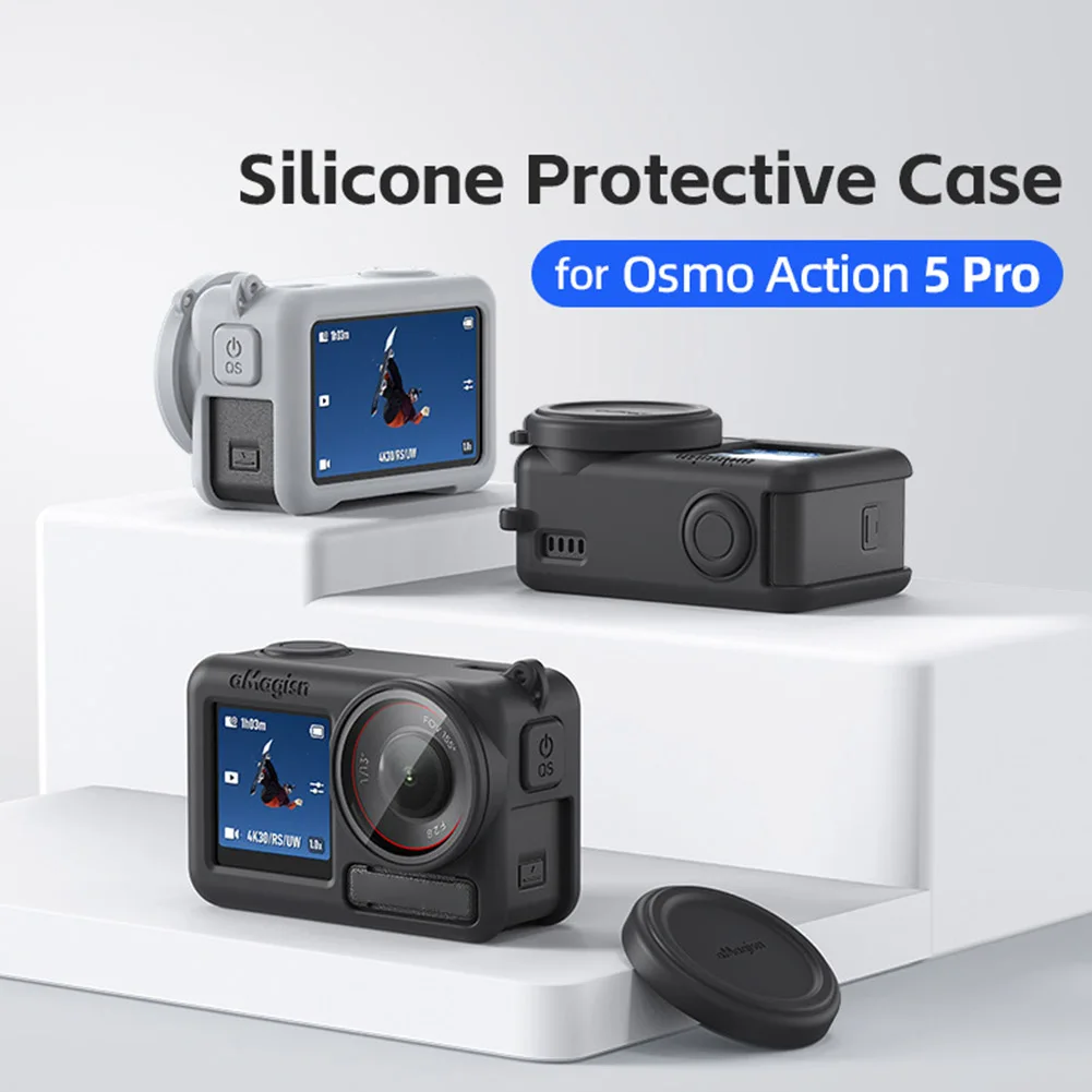 Silicone Case Cover for DJI Osmo Action 5 Pro Silicone Protective Case Scratch-Resistant Protection Cover Camera Accessories